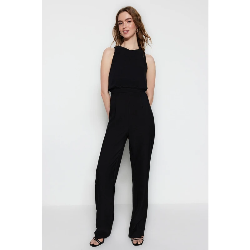 Trendyol Black Maxi Woven Jumpsuit With The Top