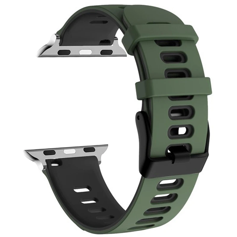 4wrist Silikonový řemínek pro Apple Watch - Green/Black 38/40/41 mm