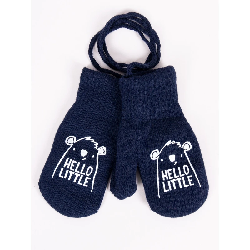 Yoclub Kids's Gloves RED-0117C-AA1A-009 Navy Blue