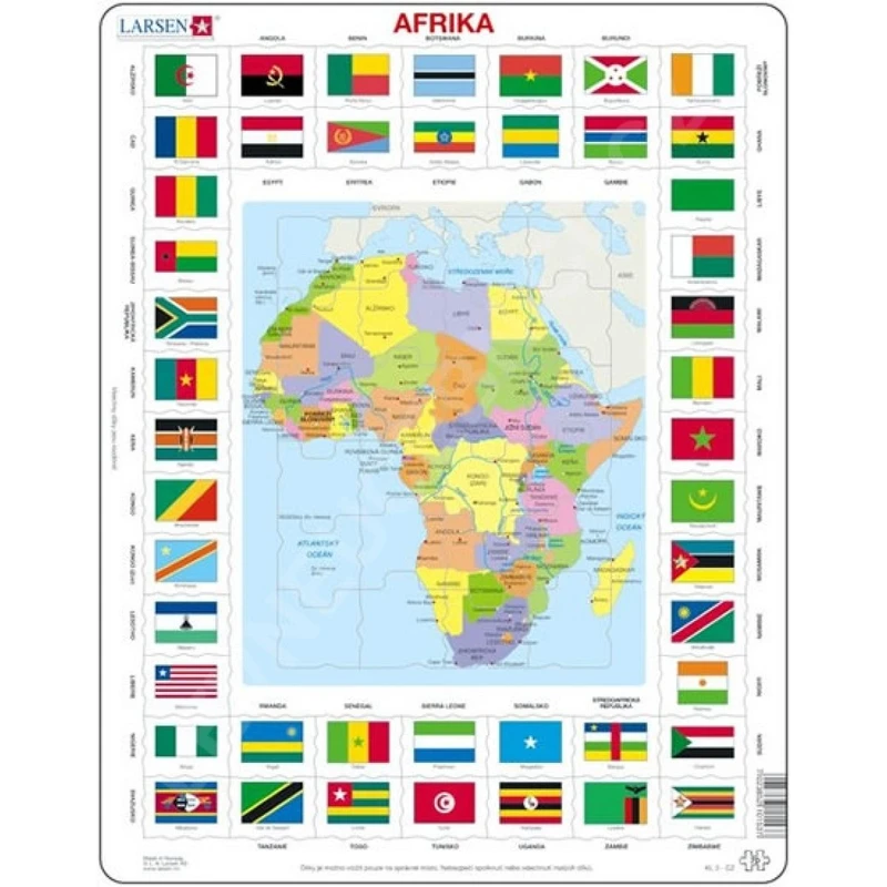 Larsen Puzzle Mapa Afriky 23103