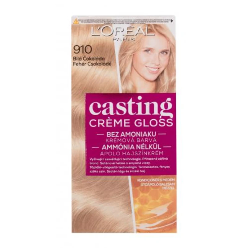 Barvící krém bez amoniaku Loréal Casting Créme Gloss - 910 bílá čokoláda - L’Oréal Paris + DÁREK ZDARMA