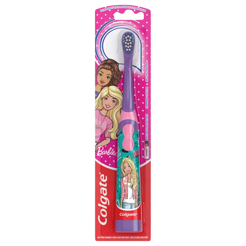 Colgate Kids Barbie bateriový dětský zubní kartáček extra soft