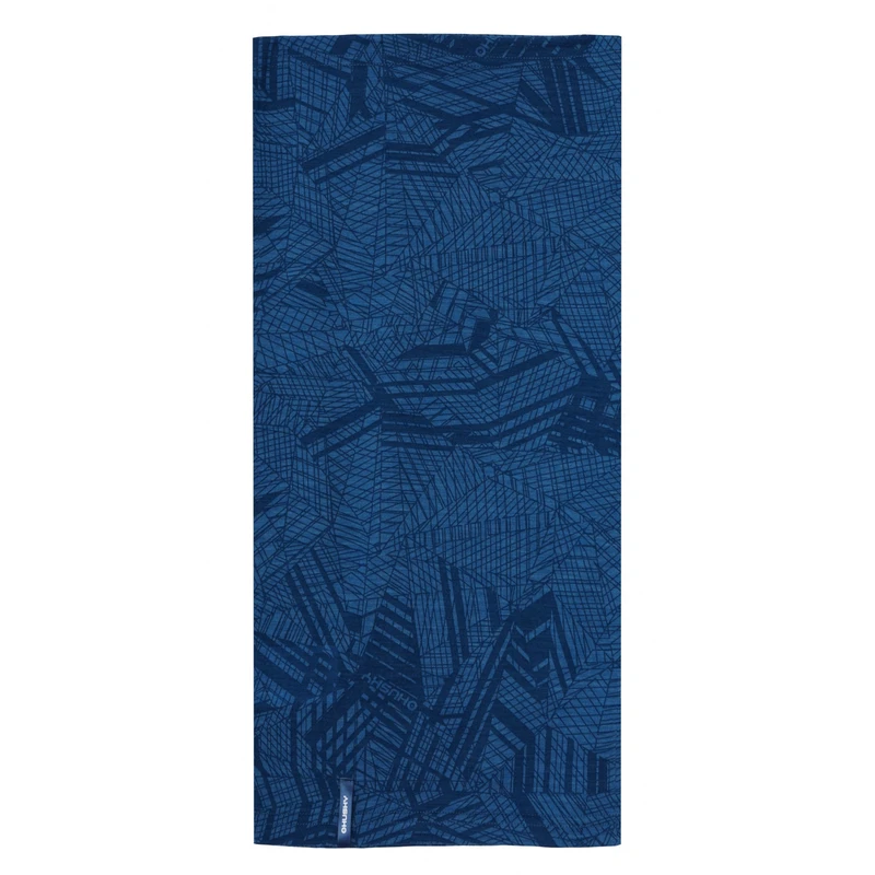 Multifunctional merino scarf HUSKY Merbufe blue