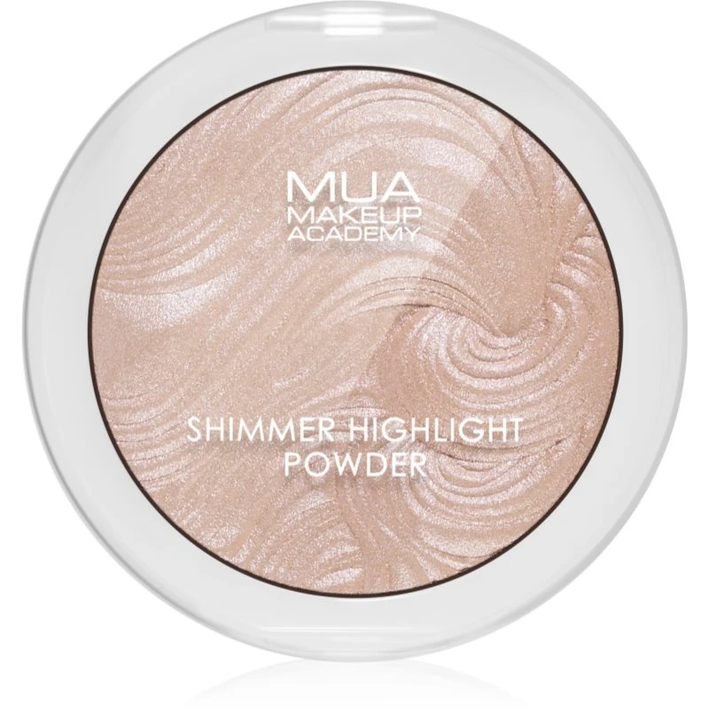 MUA Makeup Academy Shimmer kompaktní pudrový rozjasňovač odstín Pink Shimmer 8 g