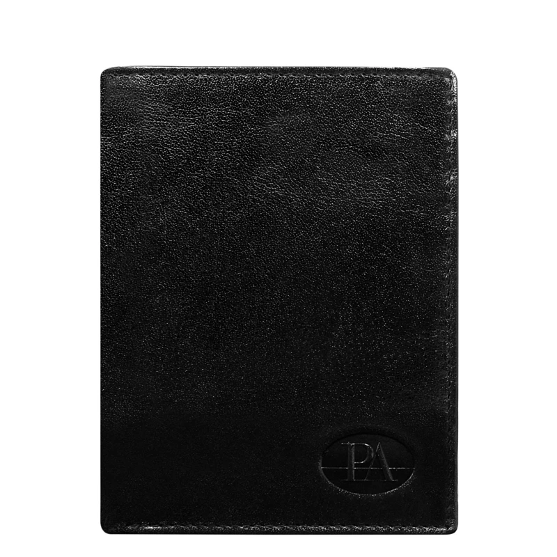 Classic black leather wallet for men