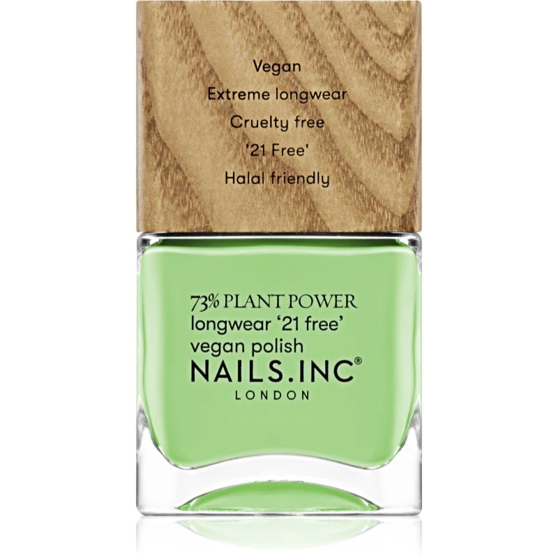 Nails Inc. Vegan Nail Polish dlouhotrvající lak na nehty odstín Easy Being Green 14 ml