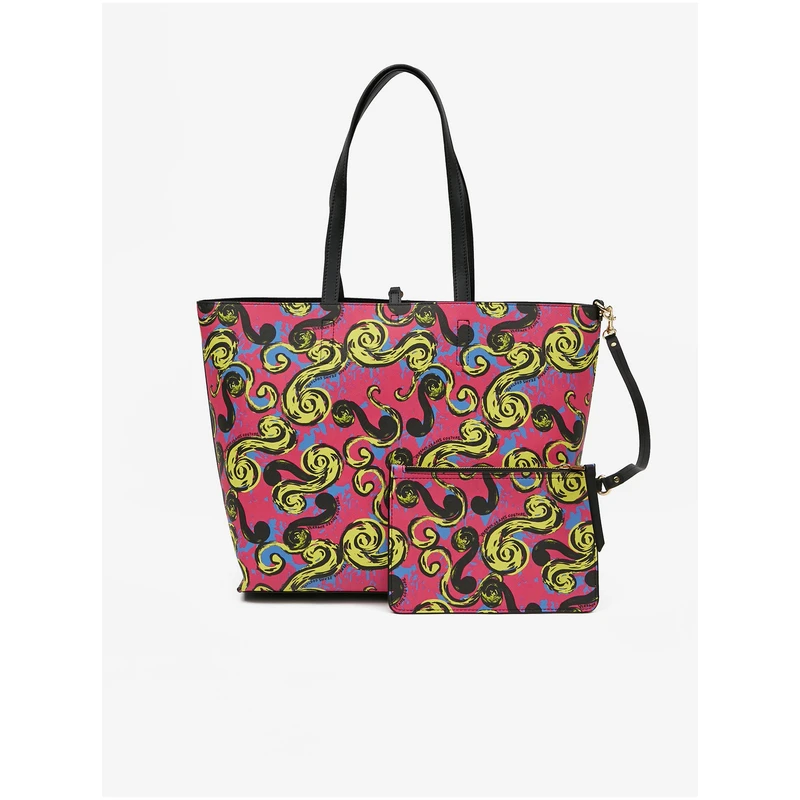 Versace Jeans Couture Černo-růžový dámský vzorovaný oboustranný shopper Versace Jeans C - Dámské