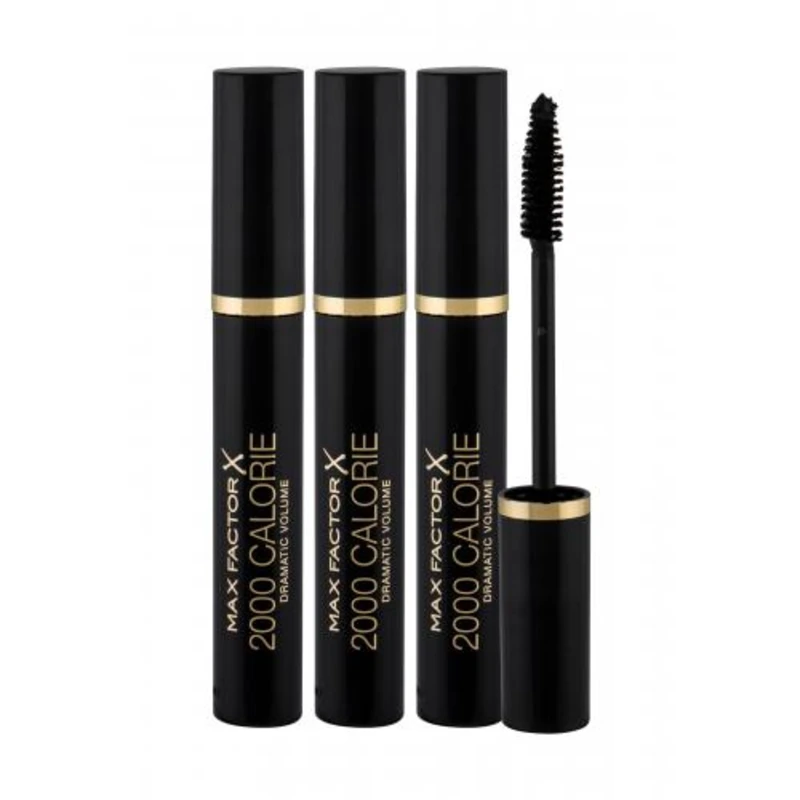 Max Factor 2000 Calorie Dramatic Volume dárková kazeta 3x řasenka 9 ml pro ženy Black objemová řasenka