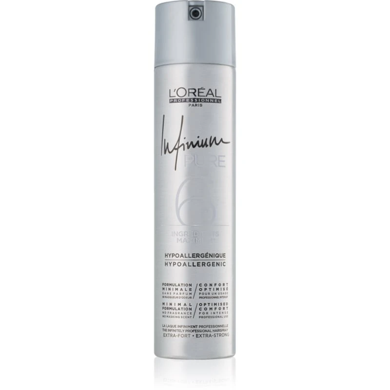 L’Oréal Professionnel Infinium Pure hypoalergenní lak na vlasy s extra silnou fixací bez parfemace 300 ml