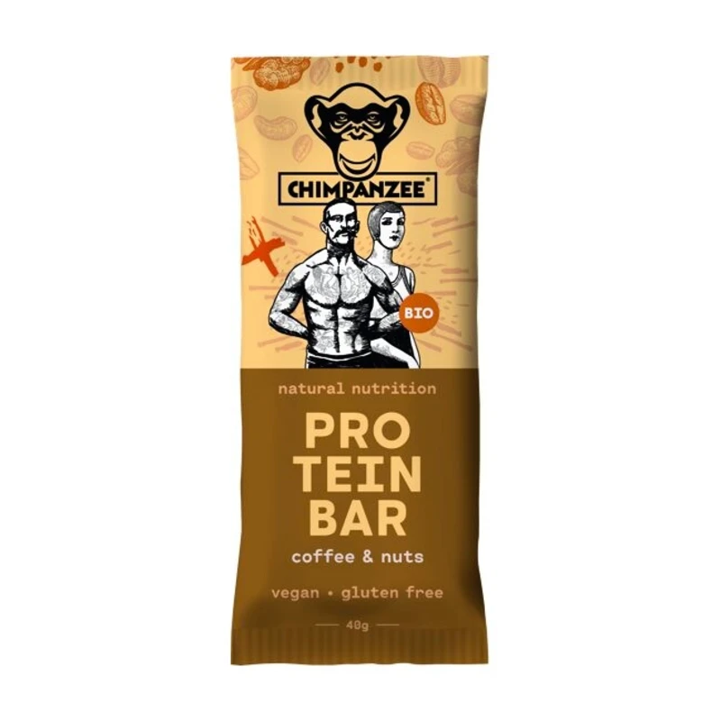 BIO proteinová tyčinka Chimpanzee Protein Bar 45g  Coffee a Nuts