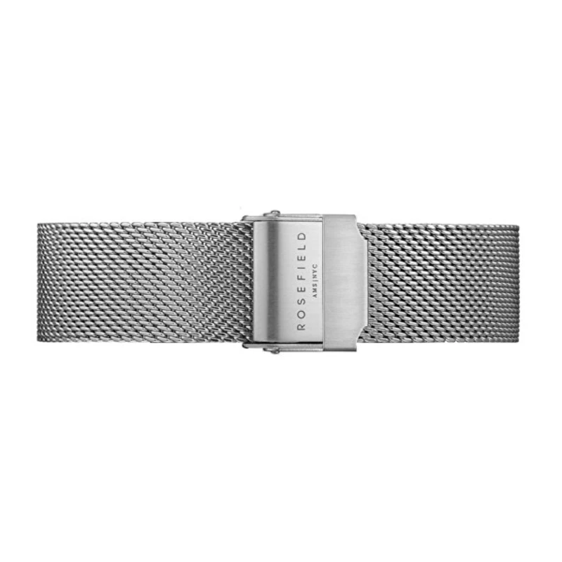 Rosefield Tribeca Mesh Silver Strap