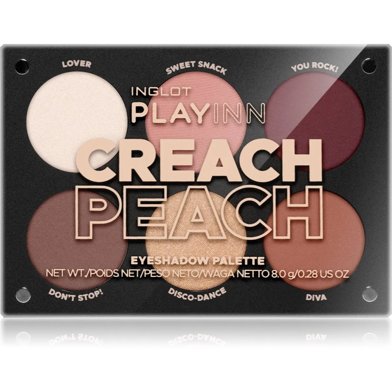 Inglot PlayInn paletka očních stínů odstín Creach Peach