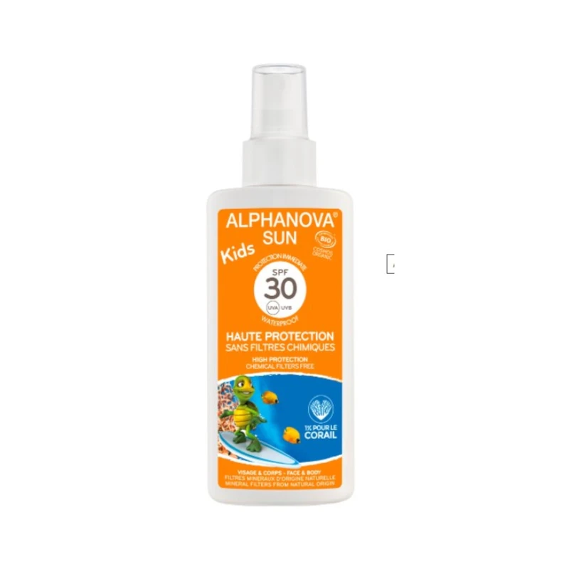 Alphanova  BIO Opalovací krém ve spreji pro děti SPF 30, 125 g