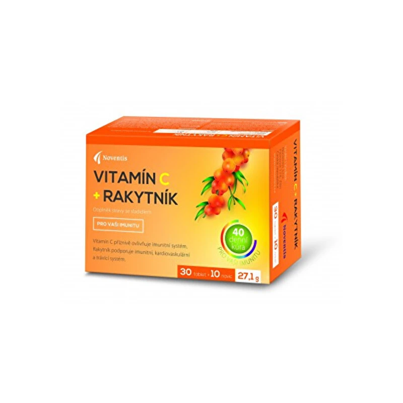 NOVENTIS Vitamín C + Rakytník 30+10 tablet