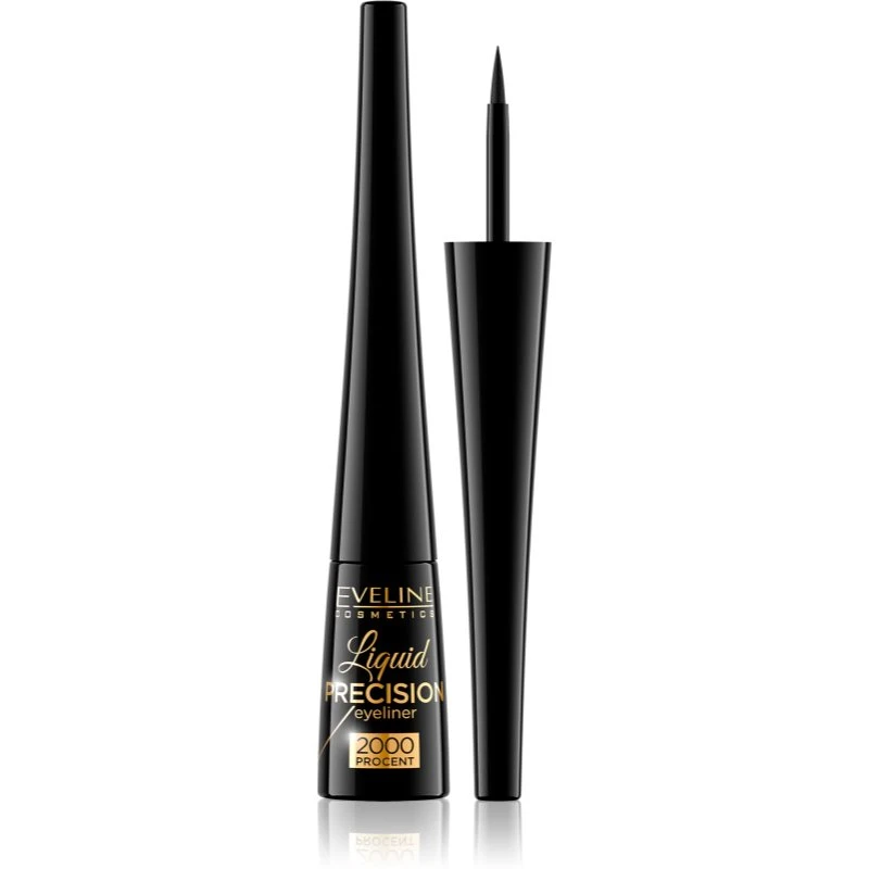 Eveline Cosmetics Liquid Precision 2000 Procent linka na oči s matným efektem odstín Black 4 ml