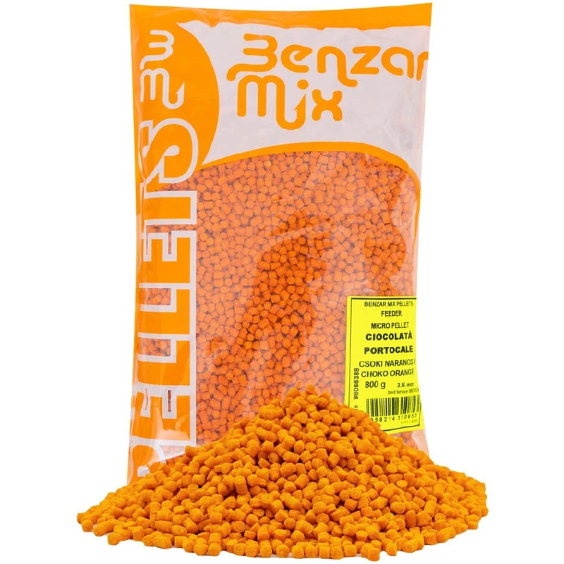 Benzar mix mikro pelety feeder 800 g 1,5 mm - čokoláda pomeranč