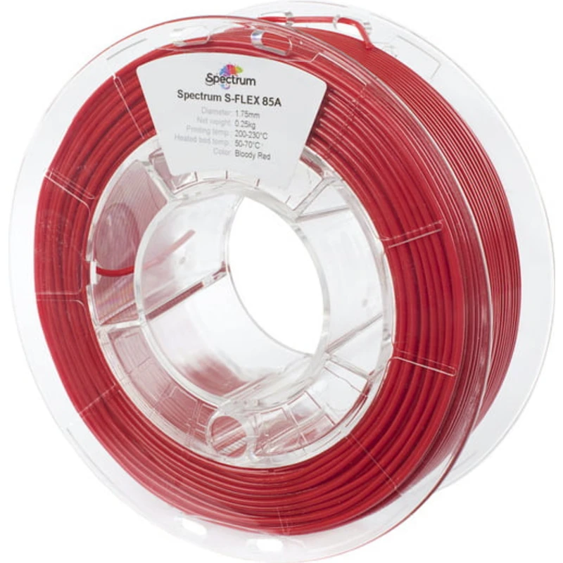 Spectrum 3D filament, S-Flex 85A, 1,75mm, 500g, 80515, bloody red