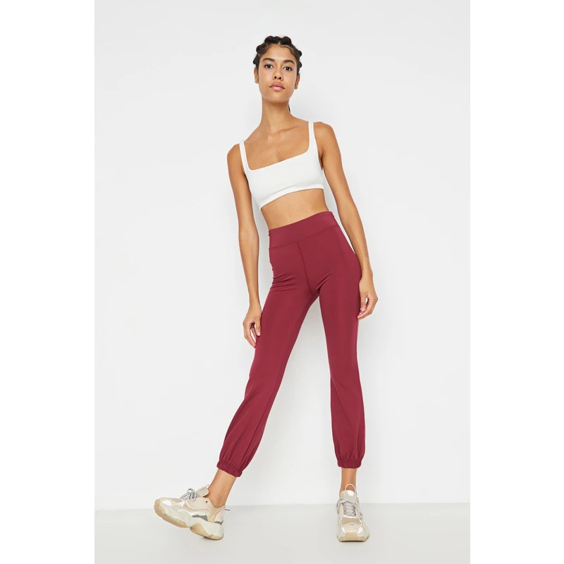 Trendyol Claret Red Jogger Recovery Knitted Sports Sweatpants