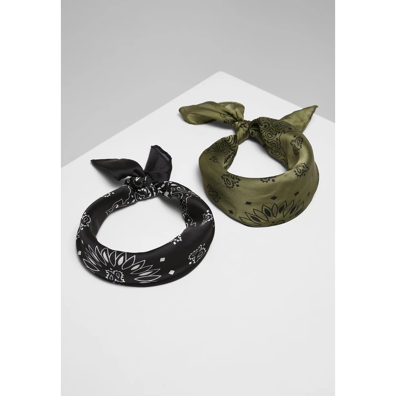 Satin Bandana 2-Pack Blk/olive