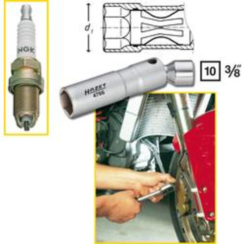 Hlavice na zapalovací svíčky 3/8", 16 mm, kloubová - HAZET 4766