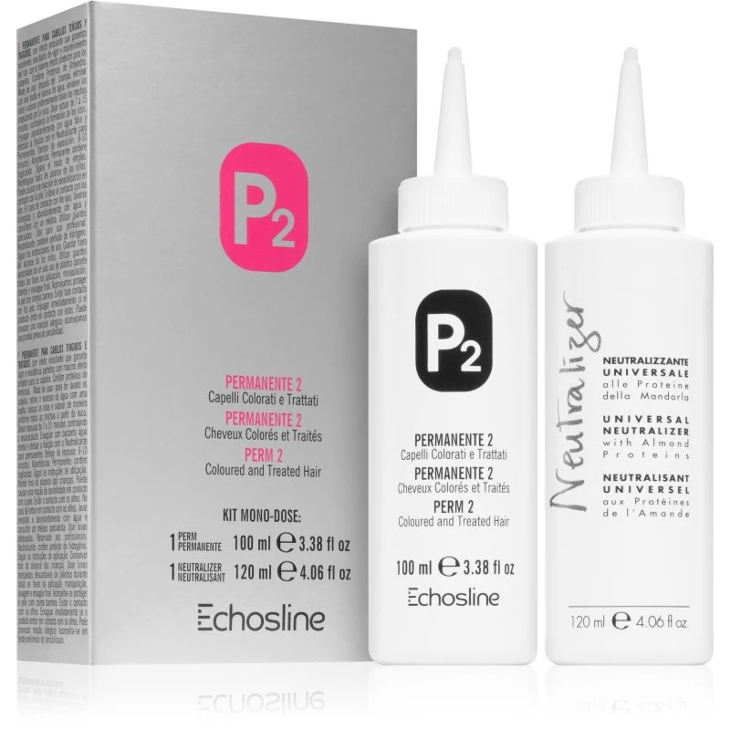 Echosline Perm 2 trvalá ondulace pro barvené vlasy 100+120 ml