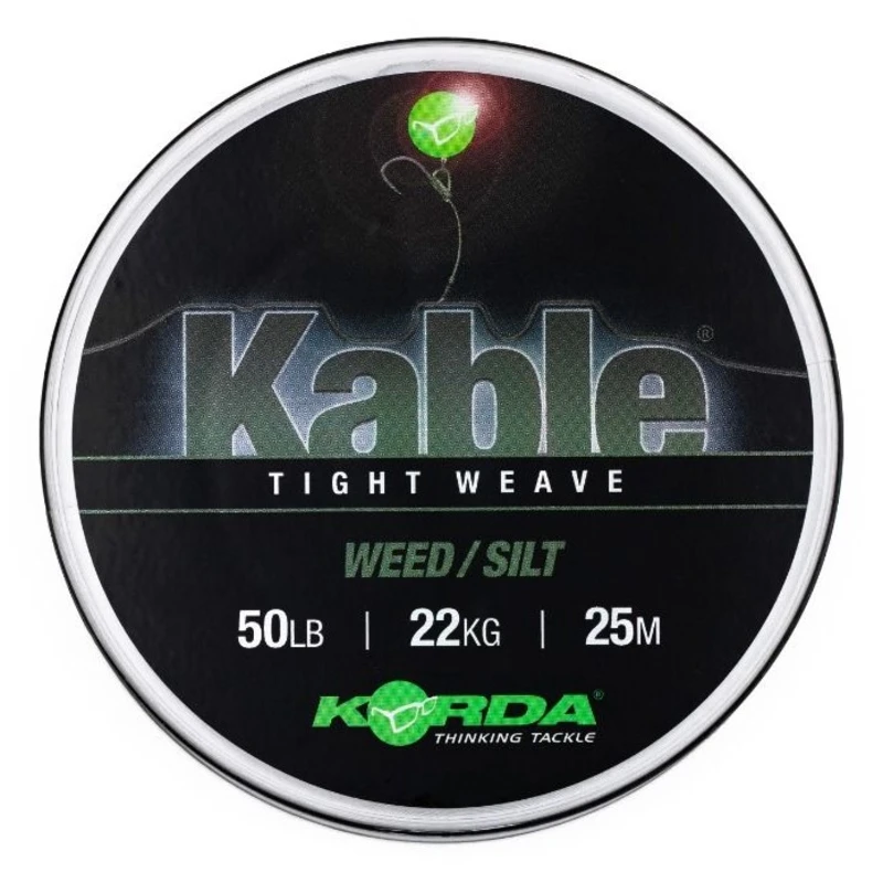 Korda olověná šňůra kable tight weave 7 m - weed/silt