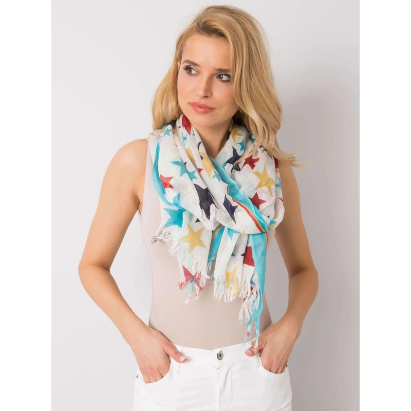 Blue scarf with a star motif