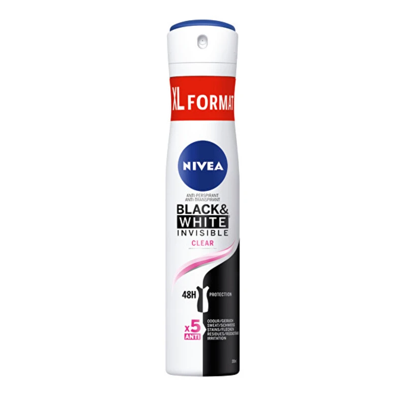 Nivea Antiperspirant ve spreji Black & White Clear 200 ml