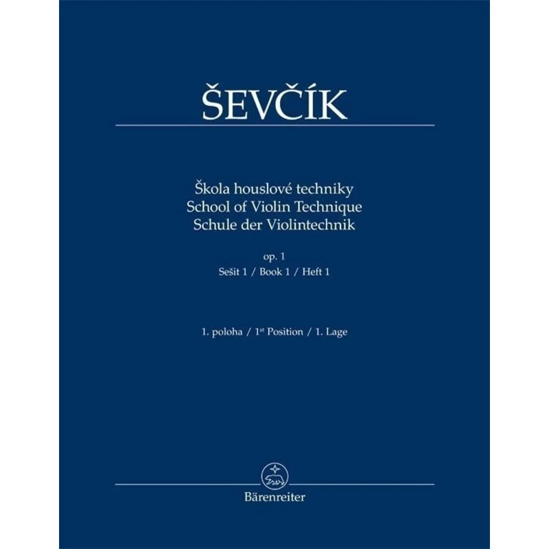 Otakar Ševčík Škola houslové techniky op. 1, sešit 1, 1. poloha Noty