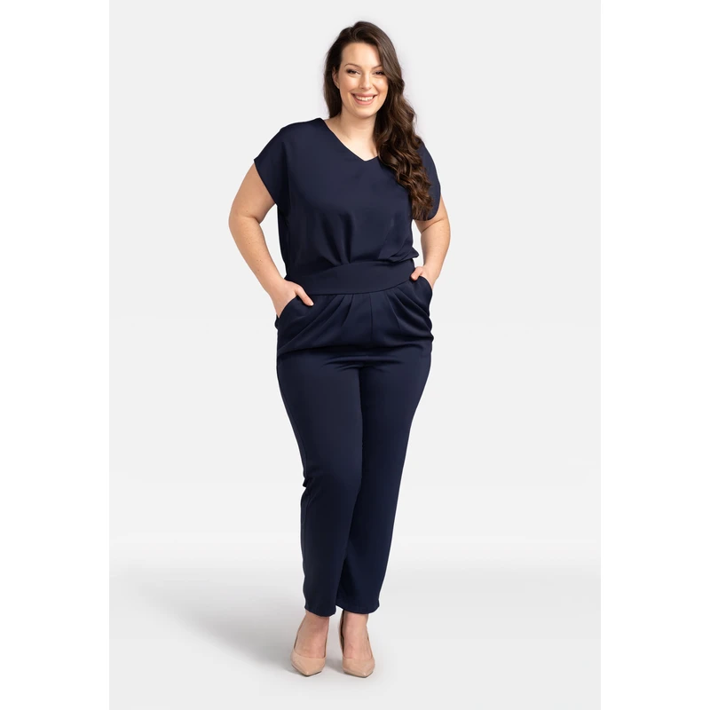 Karko Woman's Jumpsuit Q283 Navy Blue