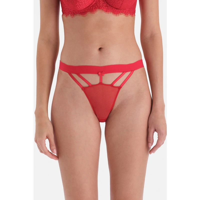 Dagi Red Thread Detailed Mesh Brazillian