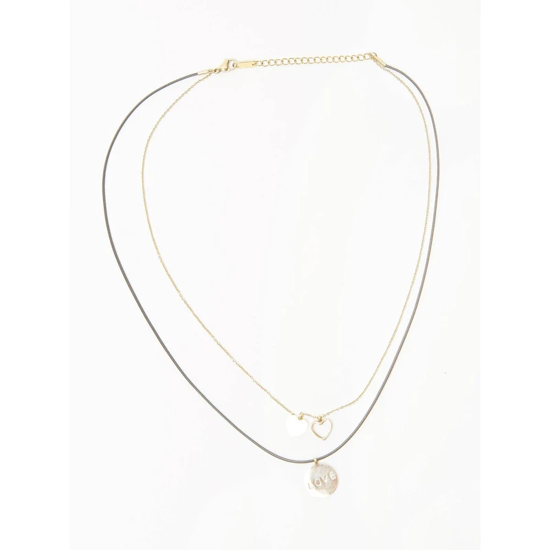 Gold plated necklace Yups dbi0474. R21