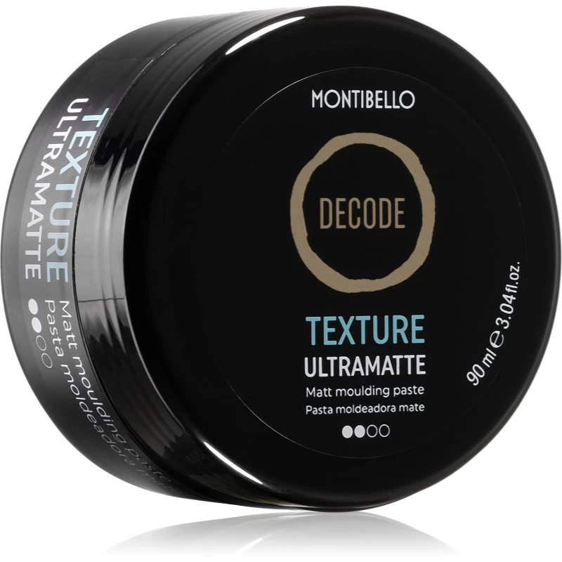 Montibello Decode Texture Ultramatte transparentní stylingová pasta pro středně silnou fixaci pro matný vzhled 90 ml