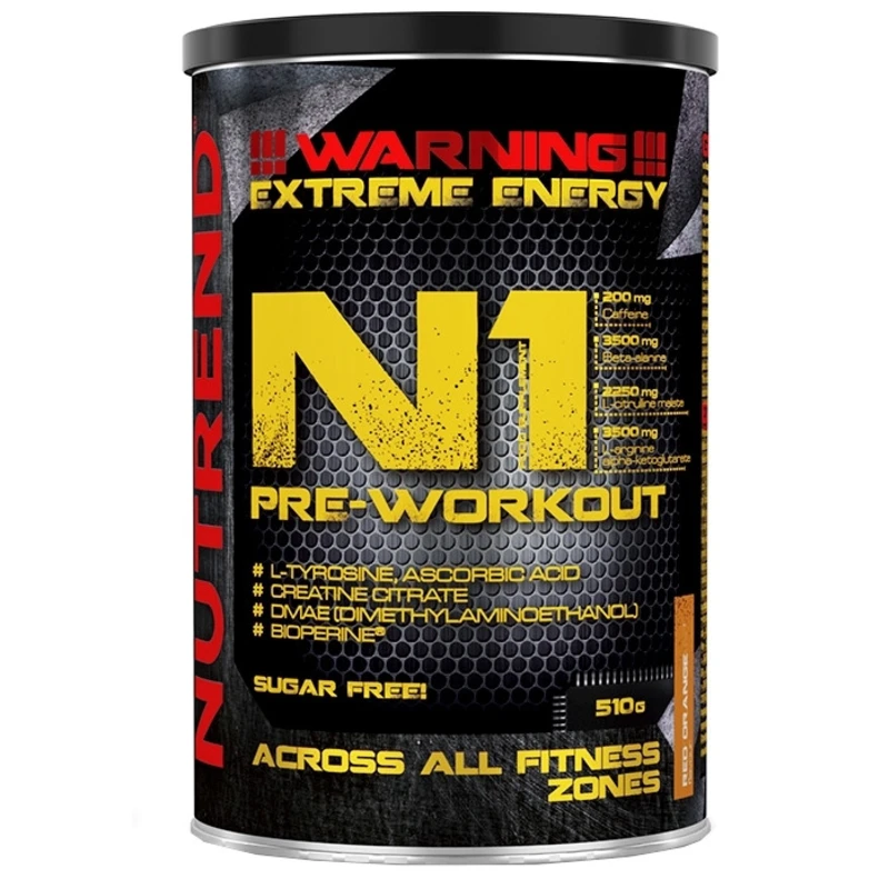 Nutrend N1 Pre-Workout 510 g červený pomeranč