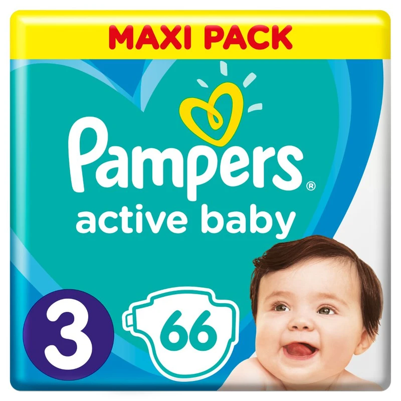 Pampers Active Baby S3 66ks, 6-10 kg