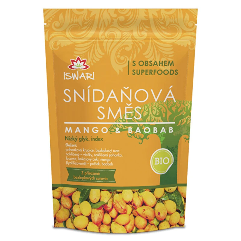 Iswari BIO Snídaňová směs Mango-Baobab 300 g