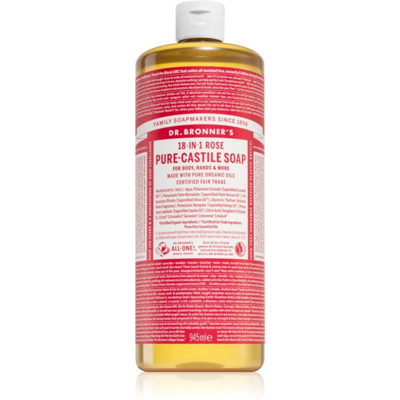 Dr. Bronner’s Rose tekuté univerzální mýdlo 945 ml