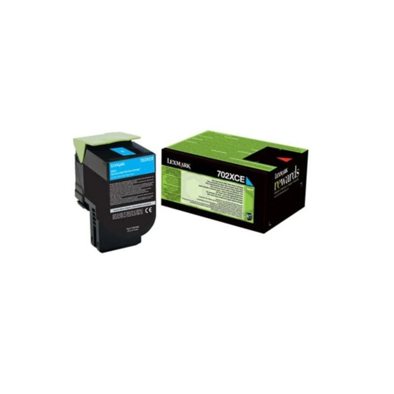 Lexmark originální toner 70C2XCE, cyan, 4000str., extra high capacity, Lexmark CS510de, CS510dte