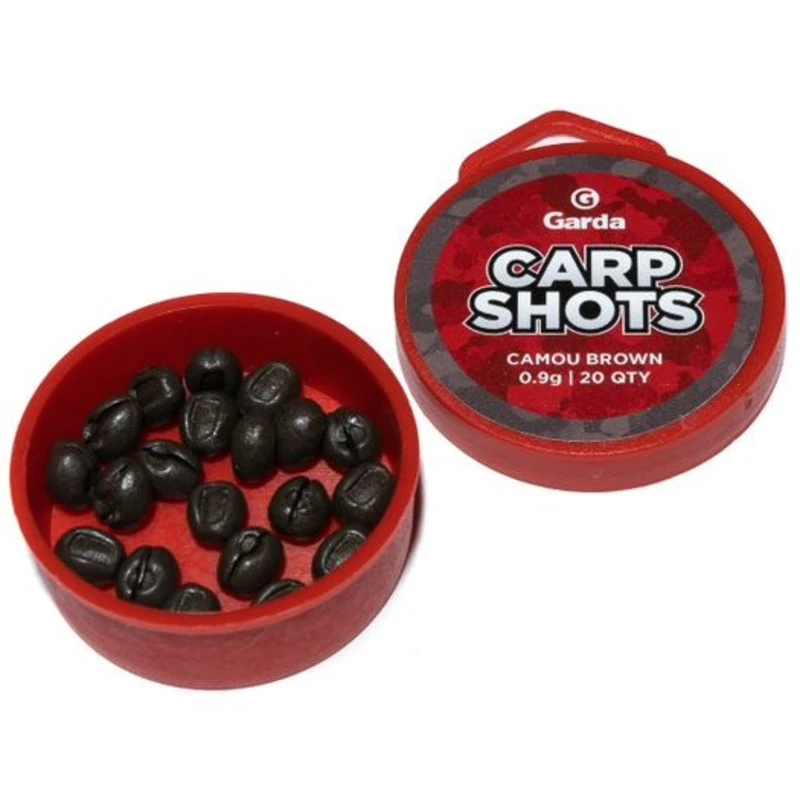 Garda bročky carp shots camou brown - 20 ks 0,9 g