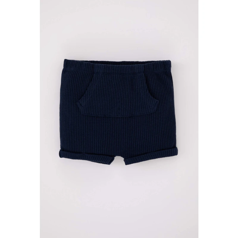 DEFACTO Baby Boy Kangaroo Pocket Waffle Shorts