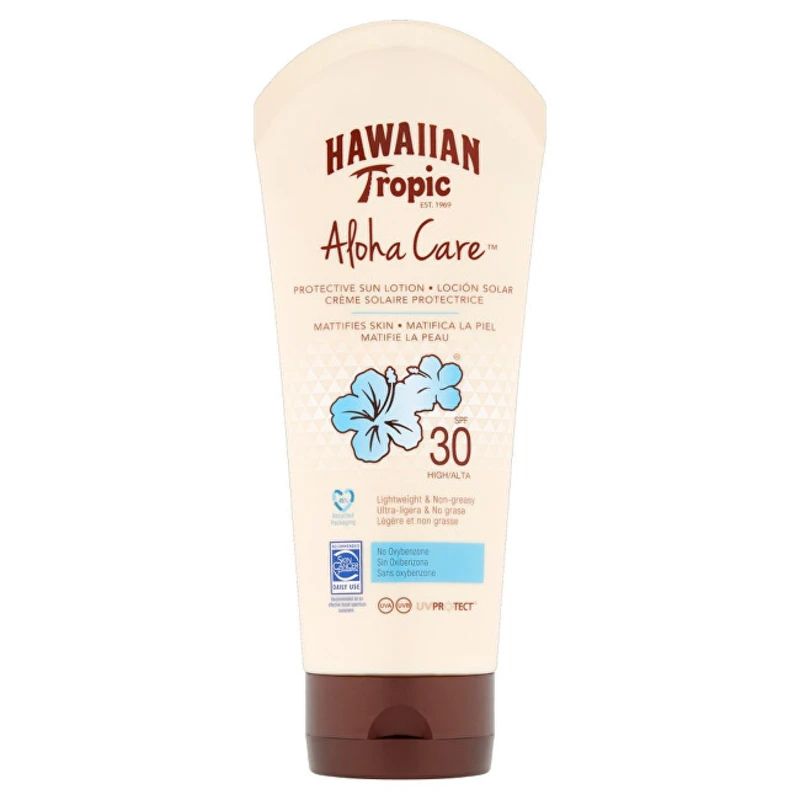 Hawaiian Tropic Opalovací mléko zmatňující SPF 30 Aloha Care (Protective Sun Lotion Mattifies Skin)  180 ml